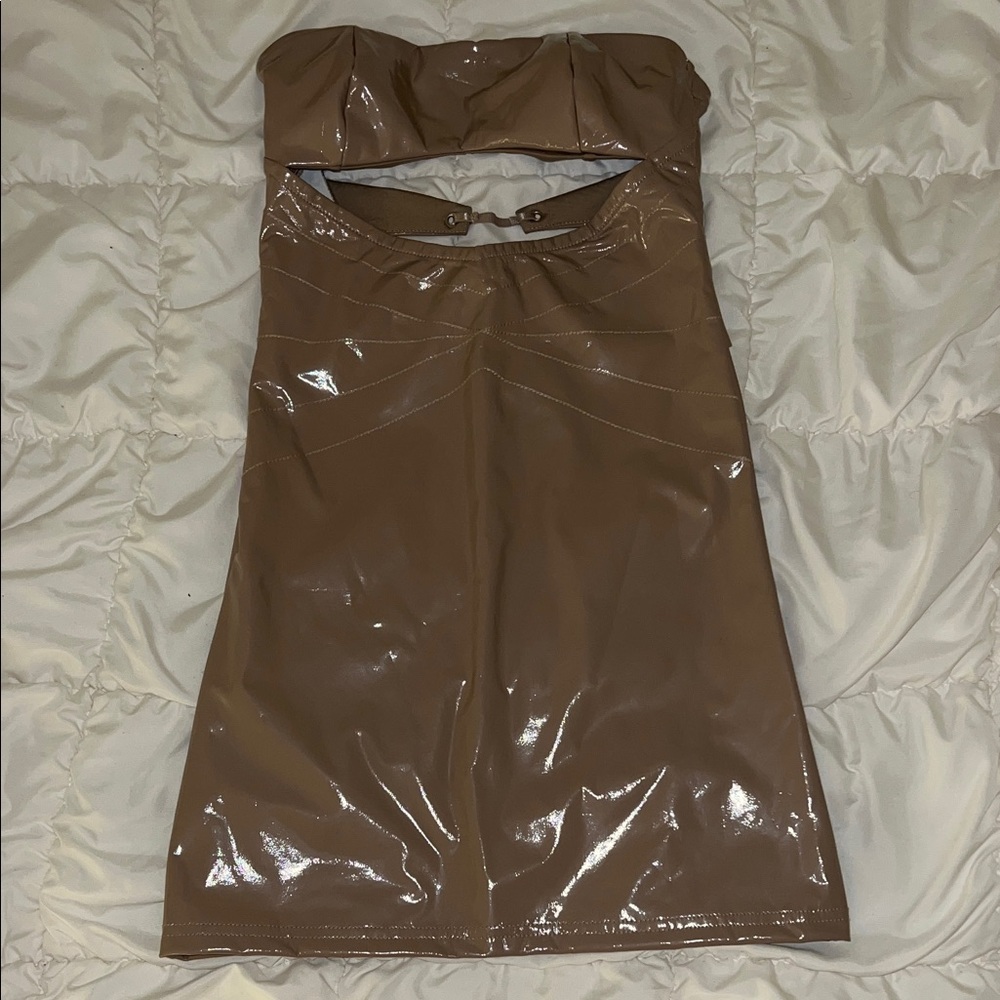 Outcast Nude Strapless Dress